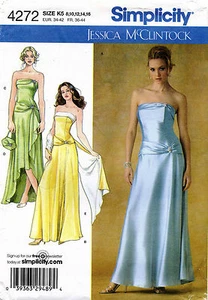 Simplicity Misses' Evening Dress Jessica McClintock Pattern 4272 Size 8-16 UNCUT - Picture 1 of 2
