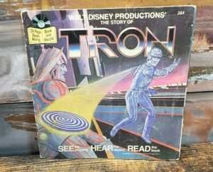  1982 Tron Walt Disney producción ver escuchar leer libro de 24 páginas con registro - Imagen 1 de 6