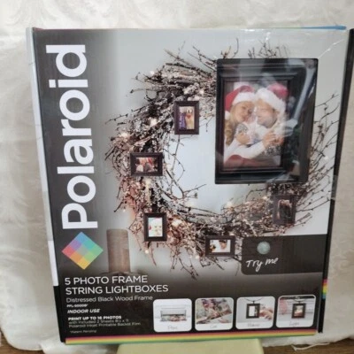 Caja de luz de cadena de 5 marcos Polaroid, marcos de fotos PFL-500DB Foto 1 de 4