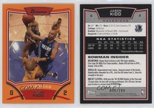 2008-09 Bowman Draft Picks & Stars Orange /299 Jason Kidd #2 HOF