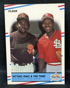 Tony Gwynn/Vince Coleman 1988 Fleer #634 Padres/ Cardinals