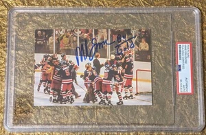 Mike Eruzione Autograph Signed  1980 Lake Placid Vintage Miracle Hockey Postcard - Picture 1 of 3