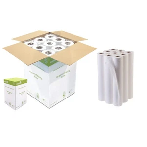 9 x Hygiene Roll Massage Table Bed Cover Couch 20" Paper Rolls Tissue 40m White - Picture 1 of 9
