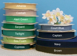 5/8" (16mm) Petersham  Cotton Rayon Grosgrain Ribbon (2 yds) - Picture 1 of 1