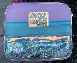 JUSTICE Girls ombre unicorn shaky lunch tote bag (matches backpack) lunchbox - Picture 1 of 3