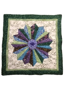 Handmade Quilted Floral Dresden Table Runner Centerpiece or Wall Decor 29”x29” - Picture 1 of 7