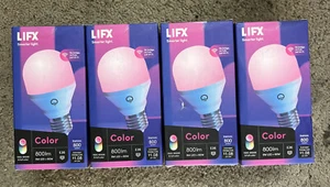 LIFX 60-Watt Equivalent A19 Multi-Color Smart WiFi E26 LED Light Bulb (4PK) - Picture 1 of 5