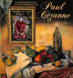 A8819 - TCHAD -ERROR MISPERF Stamp Sheet - 2021 Paul Cezanne ART - Picture 1 of 1
