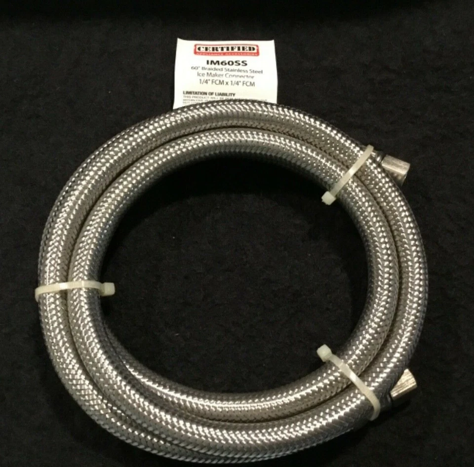 Conector para máquina de hielo certificado IM60SS 60” trenzado acero inoxidable - nuevo con etiquetas Foto 1 de 1