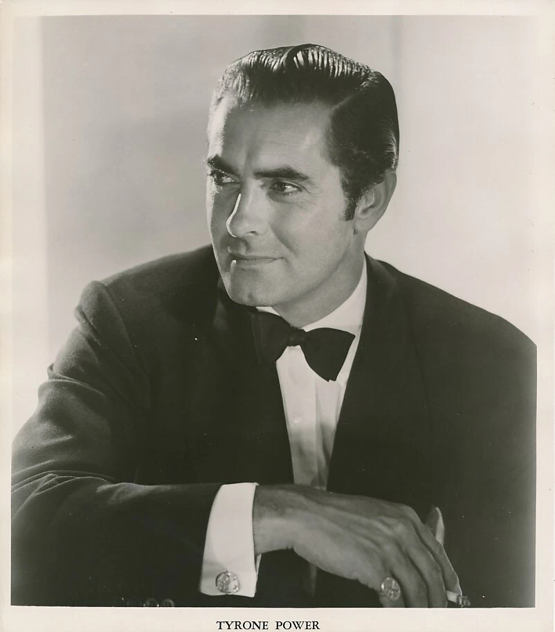 TYRONE POWER Handsome Original Vintage 1950s Studio Portrait Photo - Image 1 of 1