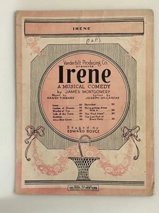 Partituras de 1919 "Irene" comedia musical James Montgomery Vanderbilt Producing Co - Imagen 1 de 7