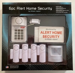 HOME SECURITY ALARM SYSTEM WITH MOTION DETECTOR, DOOR SENSORS, SIREN - Picture 1 of 14