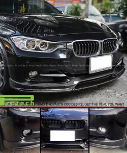 Alerón labial delantero de carbono estilo 3D para parachoques estándar BMW F30 serie 3 12-16 - Imagen 1 de 4