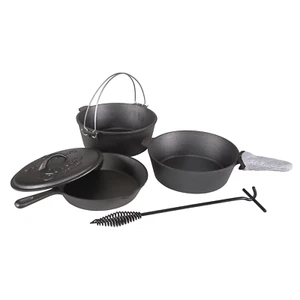 6 Pieces Cast Iron Camping Mess Kits - Picture 1 of 12
