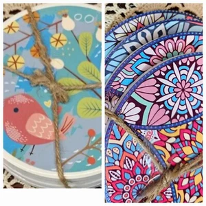 Choice of a Set of 4 Ceramic Crescent Shape Coasters (read) - Picture 1 of 15