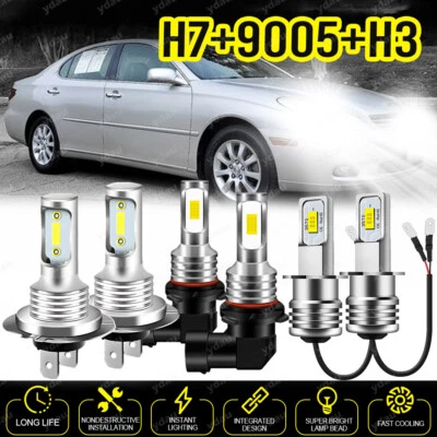 For Lexus ES300 1997-2004 Combo LED Headlight High Low Beam Fog Lights Bulb - Image 1 of 4