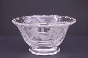 Fostoria Century Heather Etch Divided Snack Dish, Clear - Picture 1 of 10