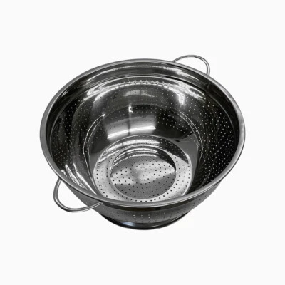 15" Stainless Steel Kitchen Colander Strainer For Washing Rice,Pasta,Small Grain - Image 1 of 4