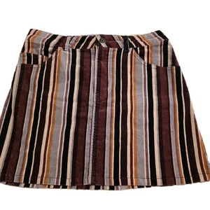 Preppy Clueless 90s Style Striped Corduroy Mini Skirt Wild Fable Size 0 - Picture 1 of 9