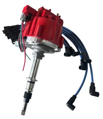 HEI Distributor + Wire Set 7mm For AMC JEEP L6 232 258 4.0L 4.2L Engines - Image 1 of 4