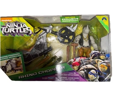 Playmates TMNT Out Of The Shadows MIB Rhino Chopper with Rocksteady 2016 Sealed - Image 1 of 4
