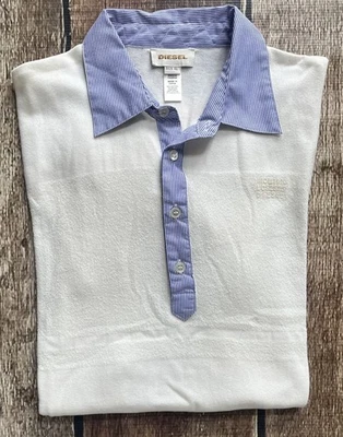 SUÉTER POLO DIESEL AZUL CREMA HOMBRE XL EXCELENTE ESTADO Foto 1 de 4