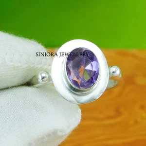 Anello regalo fatto a mano in argento sterling 925 con pietra preziosa... - Foto 1 di 4