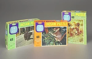 Lot Of 3 Vtg Whitman Junior Guild 63 Piece Puzzles Lion, Bear, Koala Complete - Picture 1 of 5