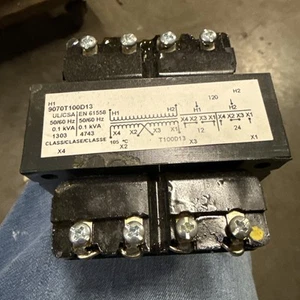 SQUARE D 9070T100D13 Control Transformer,100VA,12/24VAC 4R824 - Picture 1 of 3