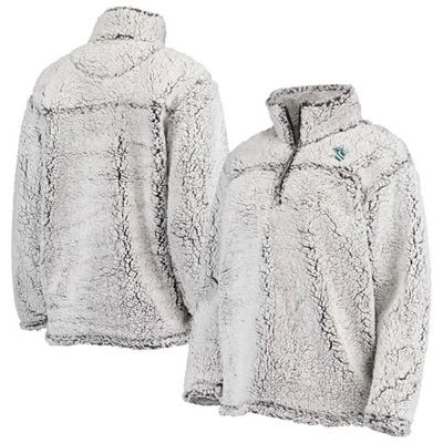 Women's G-III 4Her by Carl Banks Gray Seattle Kraken Sherpa Quarter-Zip Jacket - Image 1 of 4
