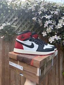 Nike Jordan 1 High Black Toe Reimagined UK Size 8 - Picture 1 of 14