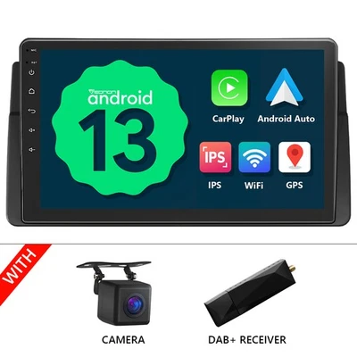 DAB+CAM+Für BMW 3er E46 E46A13 Autoradio Android 13 GPS Navi CarPlay Bluetooth - Bild 1 von 4