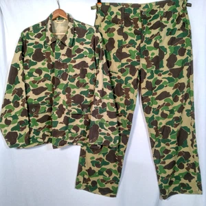 Vintage Ranger Hunting Outfit Duck Camo Pants And Shirt Men L Camouflage Hunt - Picture 1 of 23