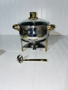 Command Performance Gold 18/10 Stainless Steel Chafing Dish with Lid - Picture 1 of 6