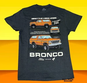 Neu Ford Bronco 4x4 schwarz klassisch Herren Vintage T-Shirt - Bild 1 von 2