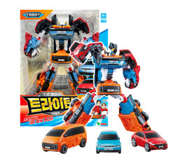 TOBOT Tritan K-Animation Transformer Robot Toy Set 3-Car NEW X Y Z Combination