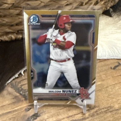 2021 Bowman Draft Chrome Gold Refractor /50 Malcom Nunez #BDC-56 - Image 1 of 4