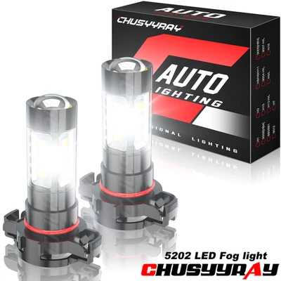 2x 40W 6000K 5202 LED Fog Lights For Chrysler Town & Country 2010 2011-2016 Foto 1 de 4