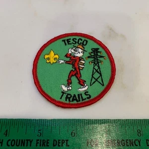 Vintage Tesco Trails Patch featuring Reddy Kilowatt BSA Boy Scouts - Picture 1 of 2