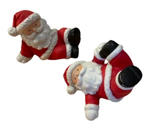 2er Set Vintage Tumbling Santa Figuren - Porzellan 3" Sku1 - Bild 1 von 4
