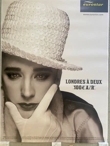 PÓSTER EUROSTAR BOY GEORGE ORIGINAL 2004 68 X 47 ENROLLADO D/S MUY RARO NUEVO ESTADO - Imagen 1 de 1
