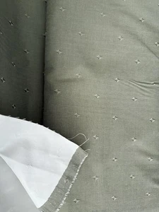 Tessuto tappezzeria vintage con supporto in vinile da cantiere MCM retrò ricamato diamante chevron - Foto 1 di 2