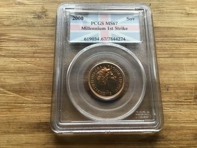 2000 Great Britain Gold Sovereign .2355 AGW - Millennium FS - PCGS MS 67 - 4274 - Image 1 of 4
