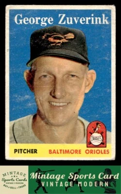 1958 Topps - George Zuverink - #6 Baltimore Orioles - Image 1 of 2