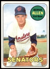 1969 TOPPS BERNIE ALLEN 27 EXMT BASEBALL WASHINGTON SENATORS
