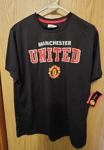 Manchester Unitied Black T-Shirt Jersey Size Large Football - Soccer England - Picture 1 of 4