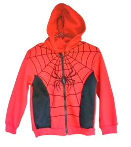 Spider-Man Zip Up Hoodie 8-10 Y with Spider Logo Brand New (Thermal Hoodie) - Picture 1 of 11