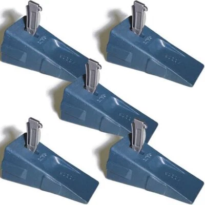 5 Piece Set X290 Bucket Teeth K290S Spring Flex Pin Skid Steer Excavator Hensley - Image 1 of 4