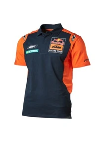 KTM RACING GENUINE POWERWEAR POLO SHIRT REDBULL 3PW185640 ORANGE BLK ADULT MENS - Picture 1 of 2
