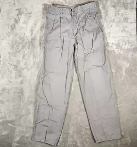 Vintage Dockers Pants Men's 33X33 (Tag 34X34) Slacks Levi's Pleated Canvas Grey - Picture 1 of 13